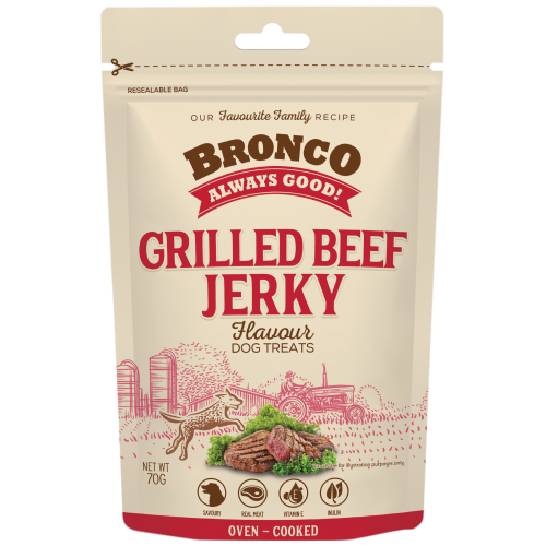 Bronco, Dog Treats, Grilled Beef Jerky (By Carton)