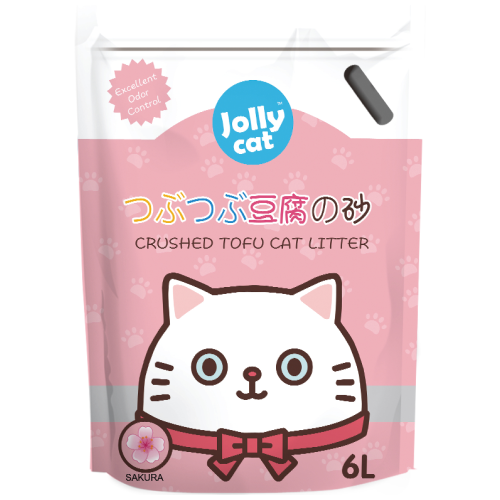 Jollycat, Cat Hygiene, Litter, Crushed Tofu, Sakura