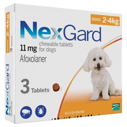 NexGard, Dog Healthcare, Fleas & Ticks, Soft Chew, Dogs 2kg to 4kg (Very Small Dogs)