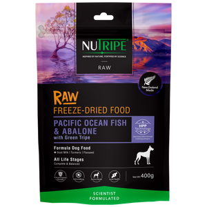 Nutripe, Dog Food, Freeze Dried RAW, Pacific Ocean Fish & Abalone with Green Tripe