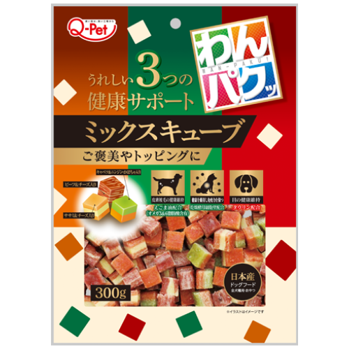 Q-Pet, Dog Treats, Wanpaku, Mix Cube