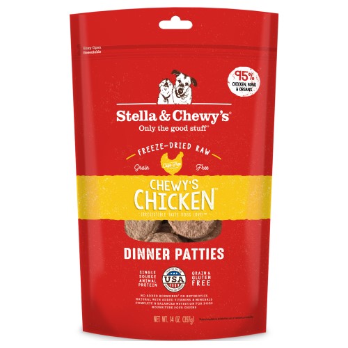 Stella & Chewy's, Dog Food, Freeze Dried, Dinner Patties, Chewy's Chicken (2 Sizes)