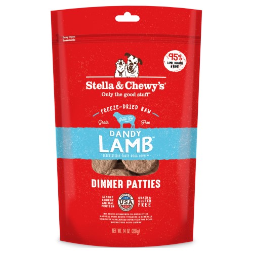 Stella & Chewy's, Dog Food, Freeze Dried, Dinner Patties, Dandy Lamb (2 Sizes)