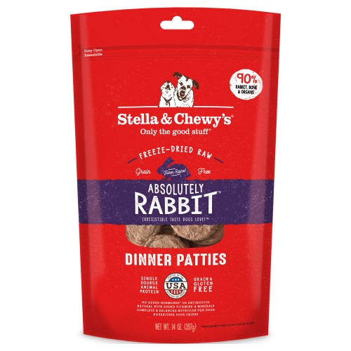Stella & Chewy's, Dog Food, Freeze Dried, Dinner Patties, Absolutely Rabbit