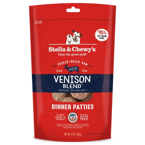 Stella & Chewy's, Dog Food, Freeze Dried, Dinner Patties, Venison Blend