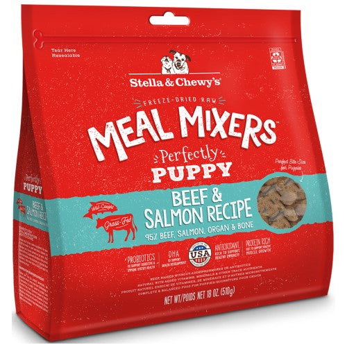 Stella & Chewy's, Dog Food, Meal Mixers, Freeze Dried, Puppy, Beef & Salmon