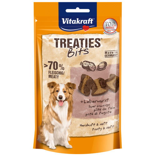 Vitakraft, Dog Treats, Treaties Bits, Liver Sausage (By Carton)