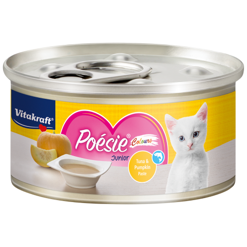 Vitakraft, Cat Wet Food, Poesie Colours, Tuna & Pumpkin Paste for Junior (By Carton)