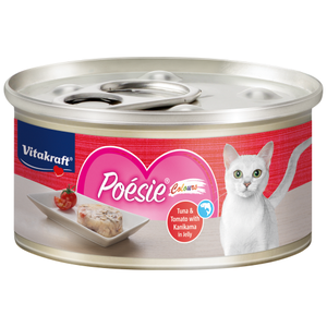 Vitakraft, Cat Wet Food, Poesie Colours, Tuna & Tomato with Kanikami in Jelly (By Carton)