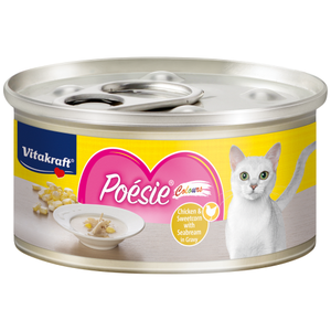 Vitakraft, Cat Wet Food, Poesie Colours, Chicken & Sweetcorn with Seabream in Gravy (By Carton)
