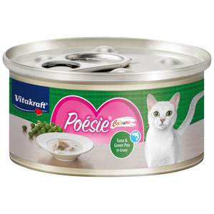 Vitakraft, Cat Wet Food, Poesie Colours, Tuna & Green Pea in Gravy (By Carton)