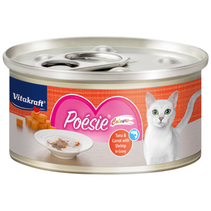 Vitakraft, Cat Wet Food, Poesie Colours, Tuna & Carrot with Shrimp in Gravy (By Carton)