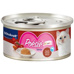 Vitakraft, Cat Wet Food, Poesie Colours, Tuna & Tomato Mousse for Senior (By Carton)