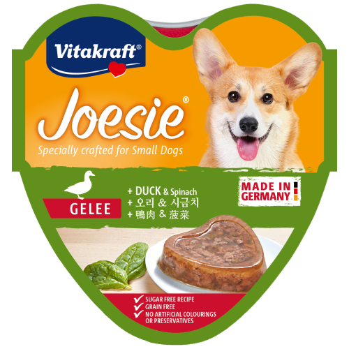 Vitakraft, Dog Wet Food, Joesie, Duck & Spinach in Jelly (By Carton)