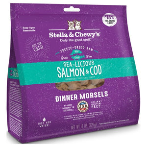 Stella & Chewy's, Cat Food, Freeze-Dried, Dinner Morsels, Sea-licious Salmon & Cod