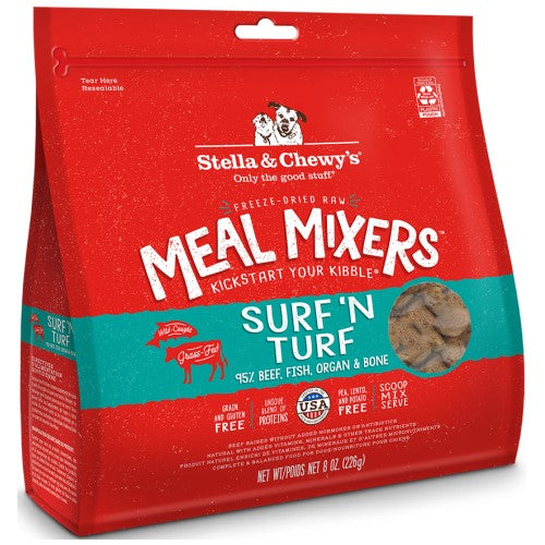 Stella & Chewy's, Dog Food, Meal Mixers, Freeze Dried, Surf & Turf (2 Sizes)