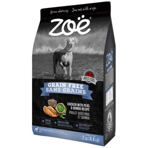 Zoe, Dog Dry Food, Grain Free, Chicken with Peas & Quinoa
