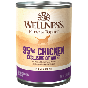 Wellness Complete Health, Dog Food,  Mixers & Toppers, Grain Free, 95% Chicken