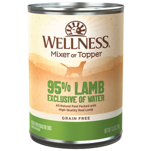 Wellness Complete Health, Dog Food,  Mixers & Toppers, Grain Free, 95% Lamb