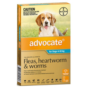 Advocate, Dog Healthcare, Fleas & Deworm, Dogs 4kg to 10kg