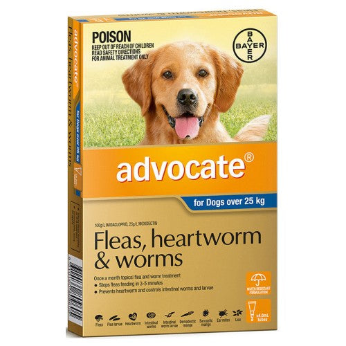Advocate, Dog Healthcare, Fleas & Deworm, Dogs 25kg to 40kg