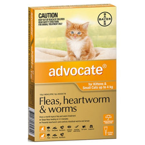 Advocate, Cat Healthcare, Fleas & Deworm, Kittens & Small Cats up to 4kg