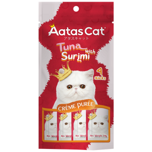 Aatas Cat, Cat Treats, Crème Purée, Tuna with Surimi (2 Sizes)