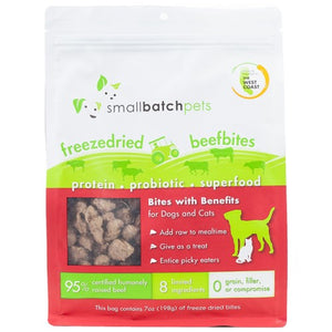 Smallbatch, Dog & Cat Treats, Freeze Dried, Grain Free, Smallbites, Beef Bites