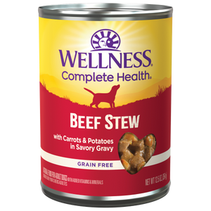 Wellness Complete Health, Dog Wet Food, Grain Free, Beef Stew with Carrots & Potatoes