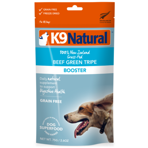 K9 Natural, Dog Food, Boosters, Freeze Dried, Beef Green Tripe (2 Sizes)