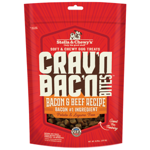 Stella & Chewy's, Dog Treats, Crav'n Bac'n Bites, Bacon & Beef