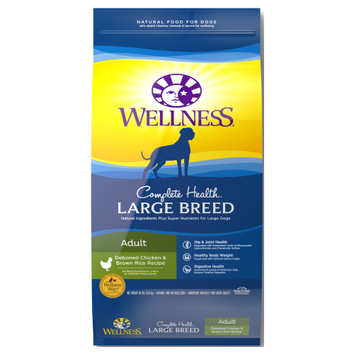 Wellness Complete Health, Dog Dry Food, Large Breed, Adult, Deboned Chicken & Brown Rice
