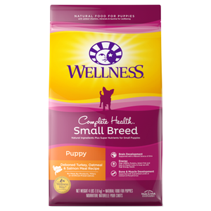 Wellness Complete Health, Dog Dry Food, Small Breed, Puppy, Deboned Turkey, Oatmeal & Salmon Meal