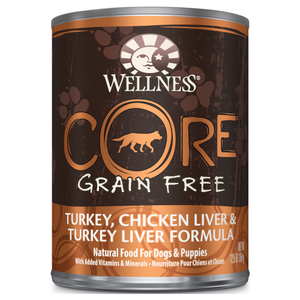 Wellness Core, Dog Wet Food, Grain Free, Pate, Turkey, Chicken & Turkey Liver