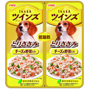 Inaba, Dog Treats, Twin Pouch, Chicken Fillet with Cheese & Vegetables in Jelly (By Box)