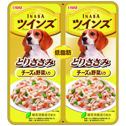 Inaba Dog Treats Twin Pouch Chicken Fillet with Cheese