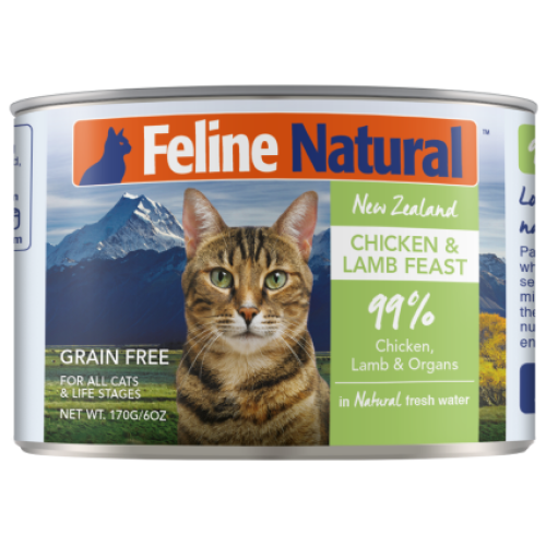 Feline Natural, Cat Wet Food, Chicken & Lamb (By Carton)