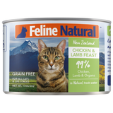 Feline Natural, Cat Wet Food, Chicken & Lamb (2 Sizes, By Carton)