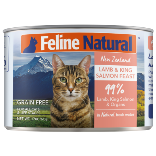 Feline Natural, Cat Wet Food, Lamb & Salmon (By Carton)