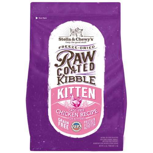 Stella & Chewy's, Cat Food, Freeze Dried Raw Coated Baked Kibble, Kitten, Cage-Free Chicken