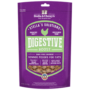 Stella & Chewy's, Cat Food, Freeze Dried, Stella's Solutions, Digestive Boost, Cage-Free Chicken