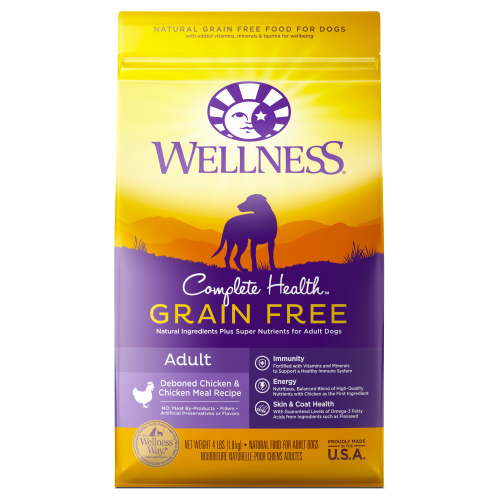 Wellness Complete Health, Dog Dry Food, Grain Free, Adult, Deboned Chicken & Chicken Meal (2 Sizes)