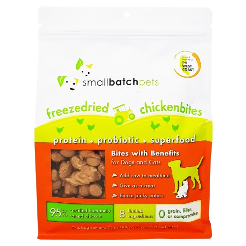 Smallbatch, Dog & Cat Treats, Freeze Dried, Grain Free, Smallbites, Chicken Bites