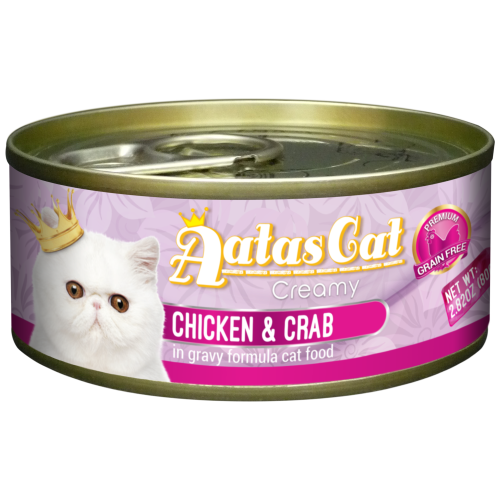 Aatas Cat, Cat Wet Food, Creamy Chicken & Crab (By Carton)