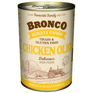 Bronco, Dog Wet Food, Grain Free, Chicken Olio (By Carton)