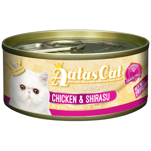 Aatas Cat, Cat Wet Food, Creamy Chicken & Shirasu (By Carton)
