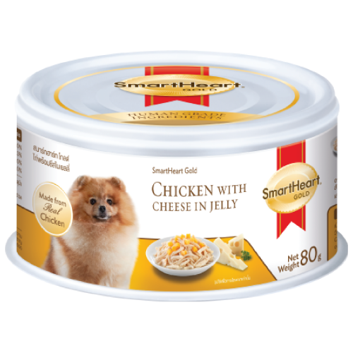 SmartHeart Gold, Dog Wet Food, Chicken with Cheese in Jelly