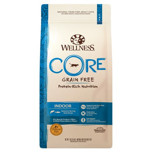 Wellness Core, Cat Dry Food, Grain Free, Indoor, Salmon & Herring Meal (3 Sizes)