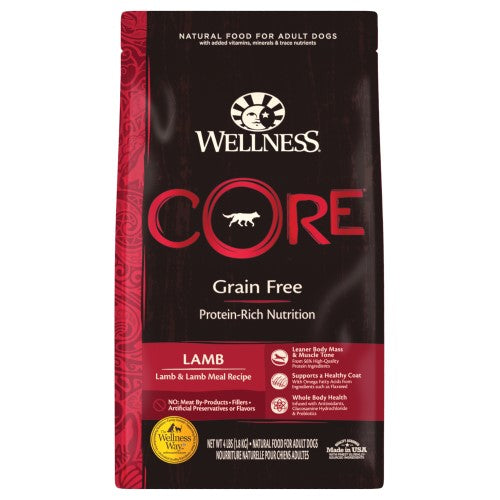 Wellness Core, Dog Dry Food, Grain Free, Lamb, Lamb & Lamb Meal (2 Sizes)