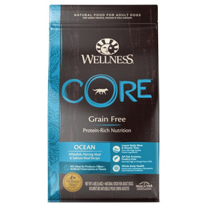 Wellness Core, Dog Dry Food, Grain Free, Ocean, Whitefish, Herring & Salmon Meal (3 Sizes)